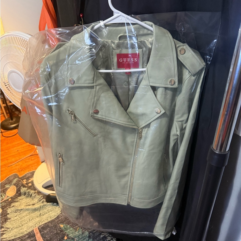GUESS Women's Sage Leather Jacket